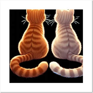Cat Heart Design Tails Posters and Art